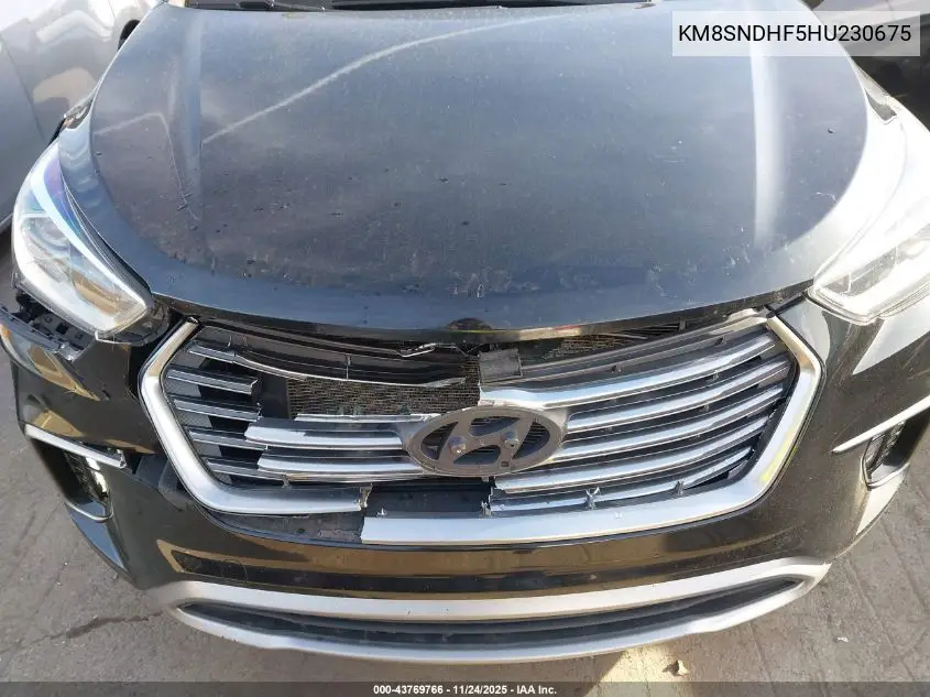 KM8SNDHF5HU230675 2017 Hyundai Santa Fe Se
