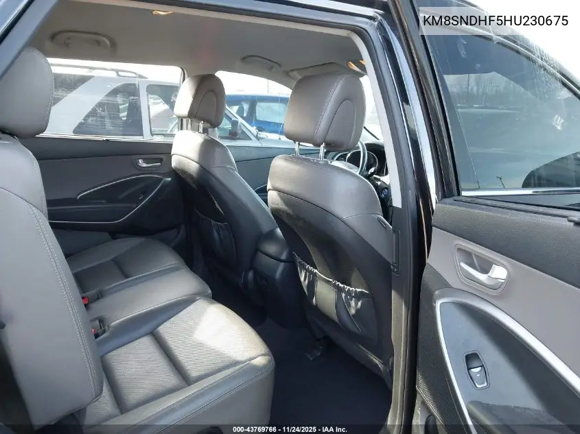 KM8SNDHF5HU230675 2017 Hyundai Santa Fe Se