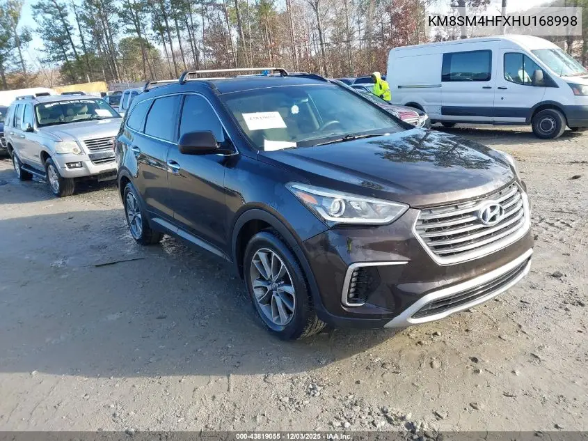 KM8SM4HFXHU168998 2017 Hyundai Santa Fe Se