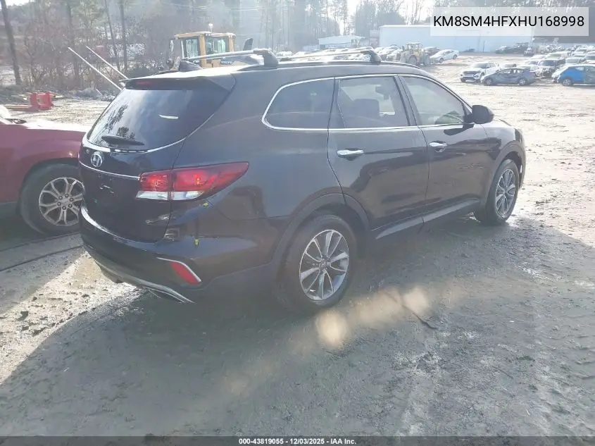 KM8SM4HFXHU168998 2017 Hyundai Santa Fe Se