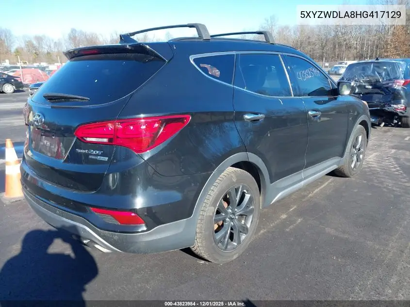 5XYZWDLA8HG417129 2017 Hyundai Santa Fe Sport 2.0T Ultimate