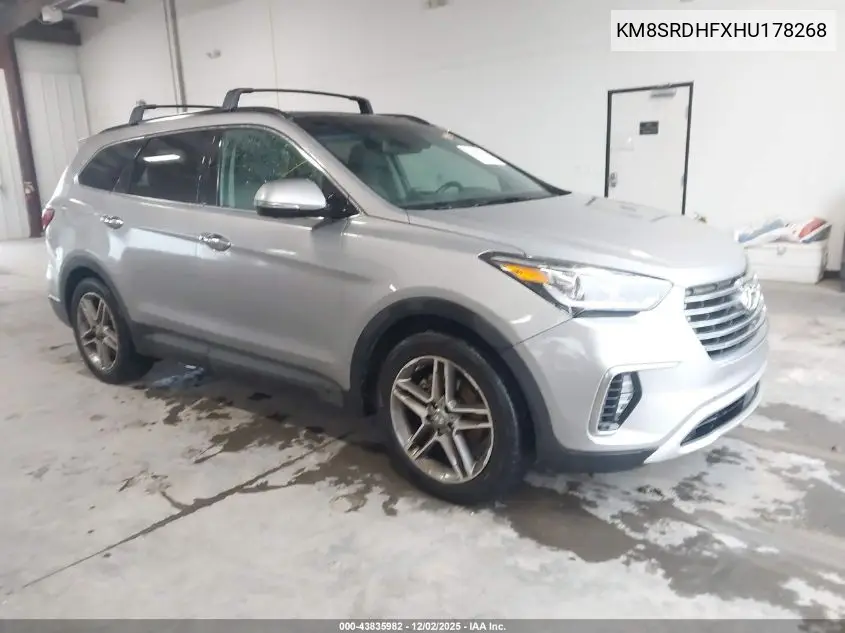 KM8SRDHFXHU178268 2017 Hyundai Santa Fe Se Ultimate