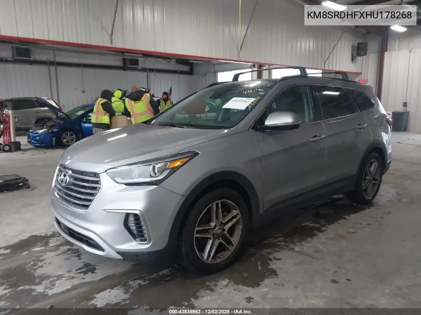 KM8SRDHFXHU178268 2017 Hyundai Santa Fe Se Ultimate