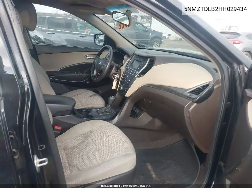 5NMZTDLB2HH029434 2017 Hyundai Santa Fe Sport 2.4L