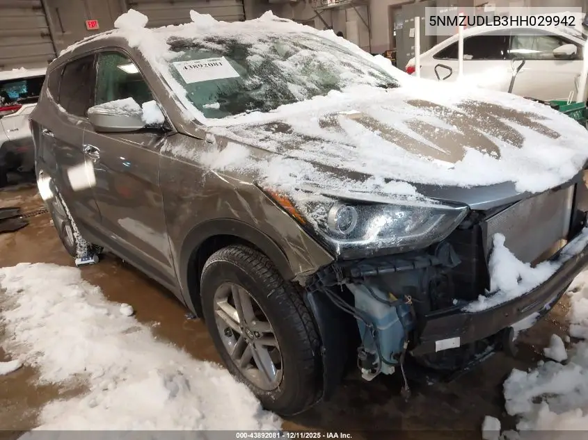5NMZUDLB3HH029942 2017 Hyundai Santa Fe Sport 2.4L