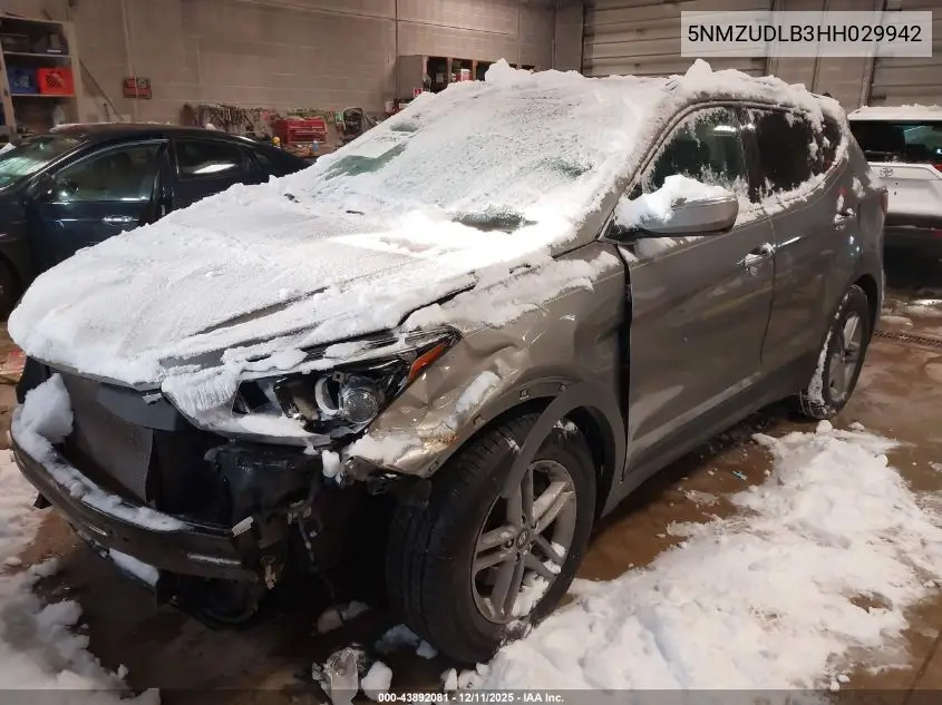 5NMZUDLB3HH029942 2017 Hyundai Santa Fe Sport 2.4L