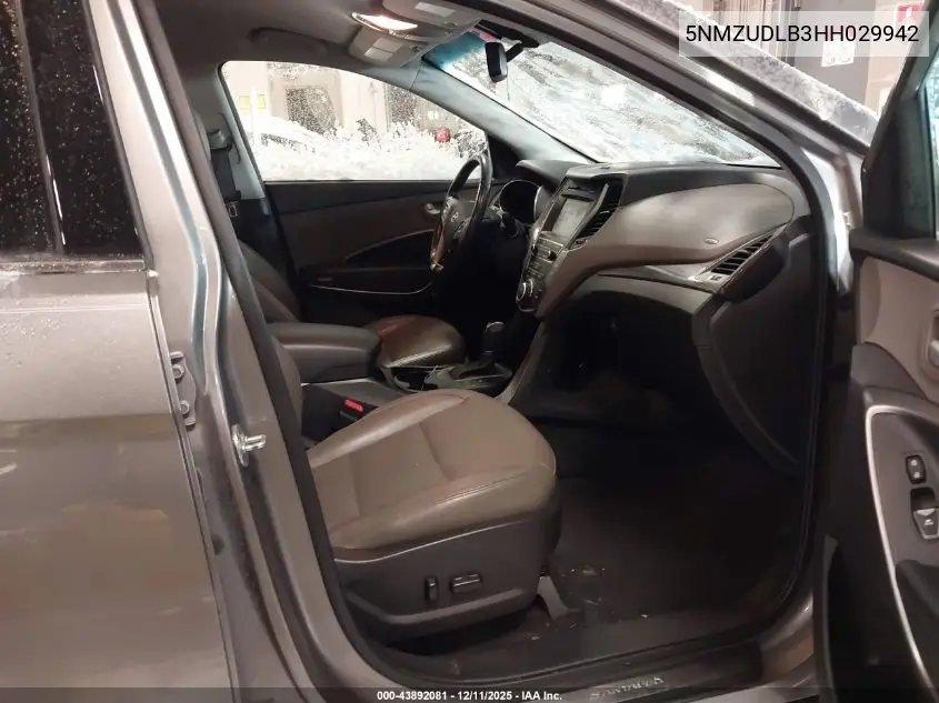 5NMZUDLB3HH029942 2017 Hyundai Santa Fe Sport 2.4L