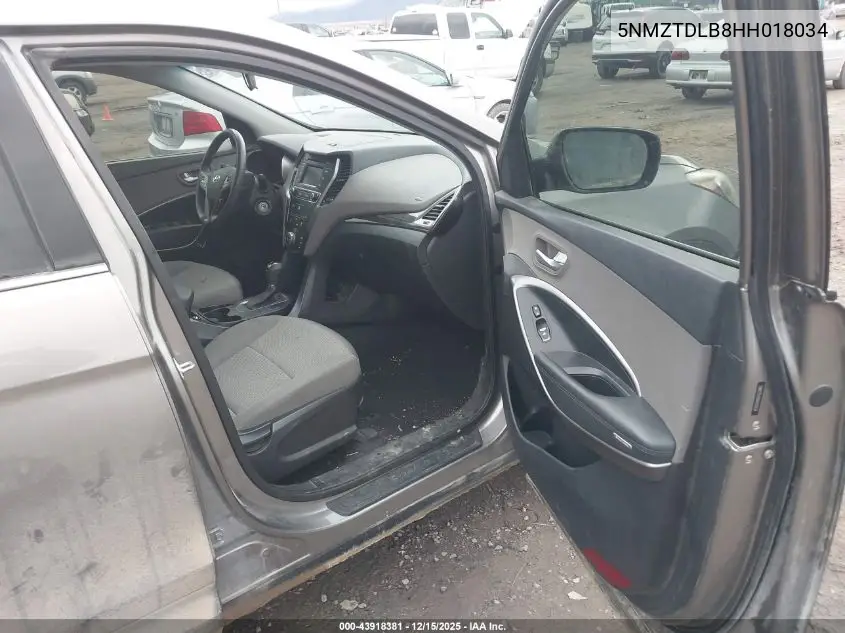 5NMZTDLB8HH018034 2017 Hyundai Santa Fe Sport 2.4L