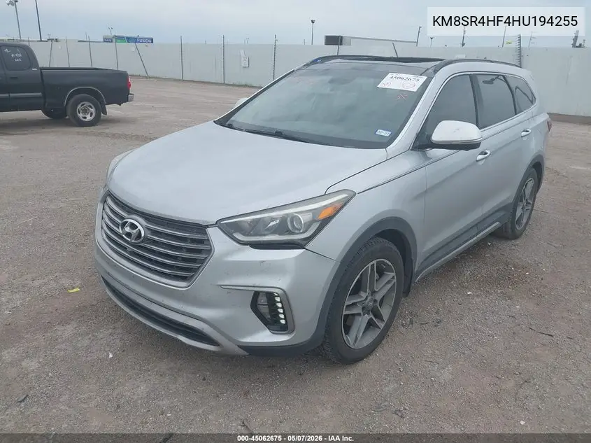 KM8SR4HF4HU194255 2017 Hyundai Santa Fe Limited Ultimate