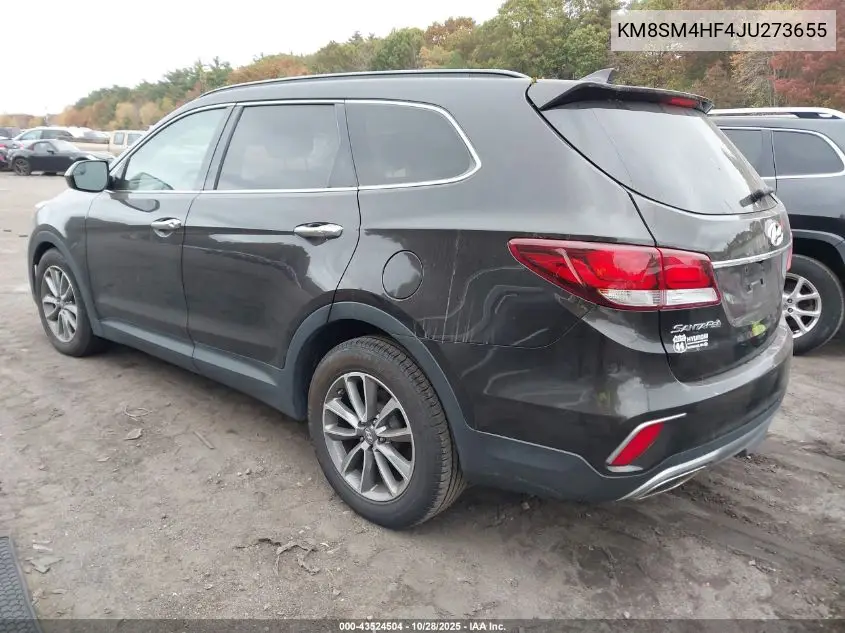 KM8SM4HF4JU273655 2018 Hyundai Santa Fe Se