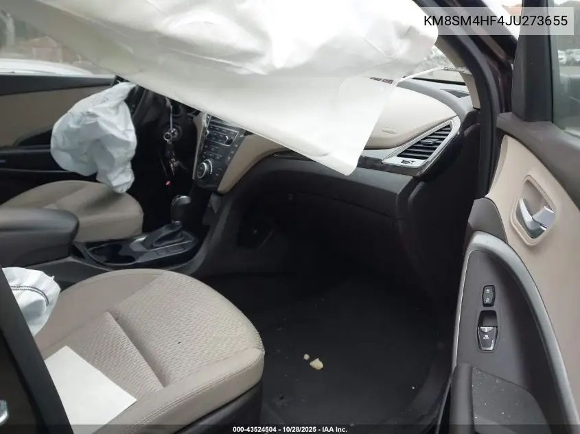 KM8SM4HF4JU273655 2018 Hyundai Santa Fe Se