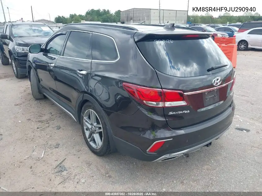 KM8SR4HF9JU290940 2018 Hyundai Santa Fe Limited Ultimate