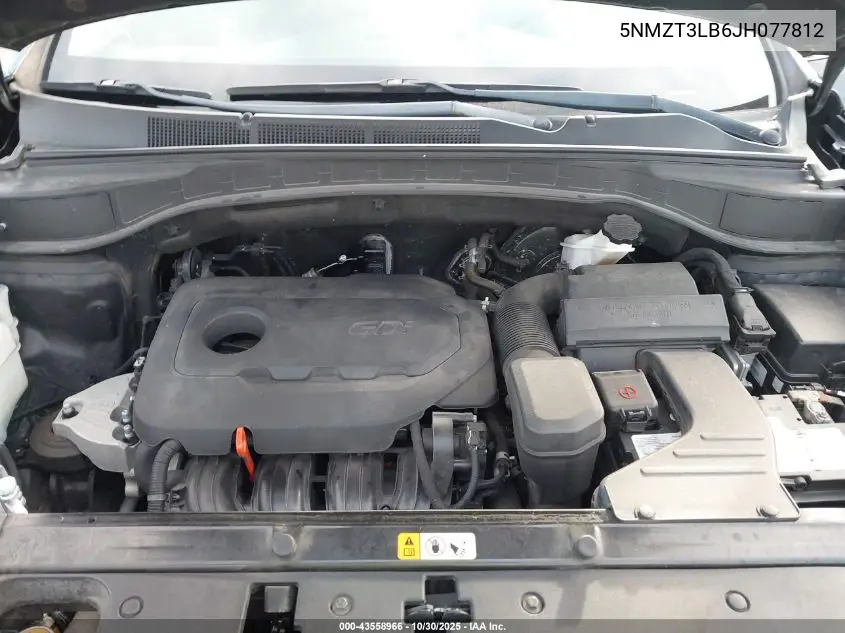 5NMZT3LB6JH077812 2018 Hyundai Santa Fe Sport 2.4L