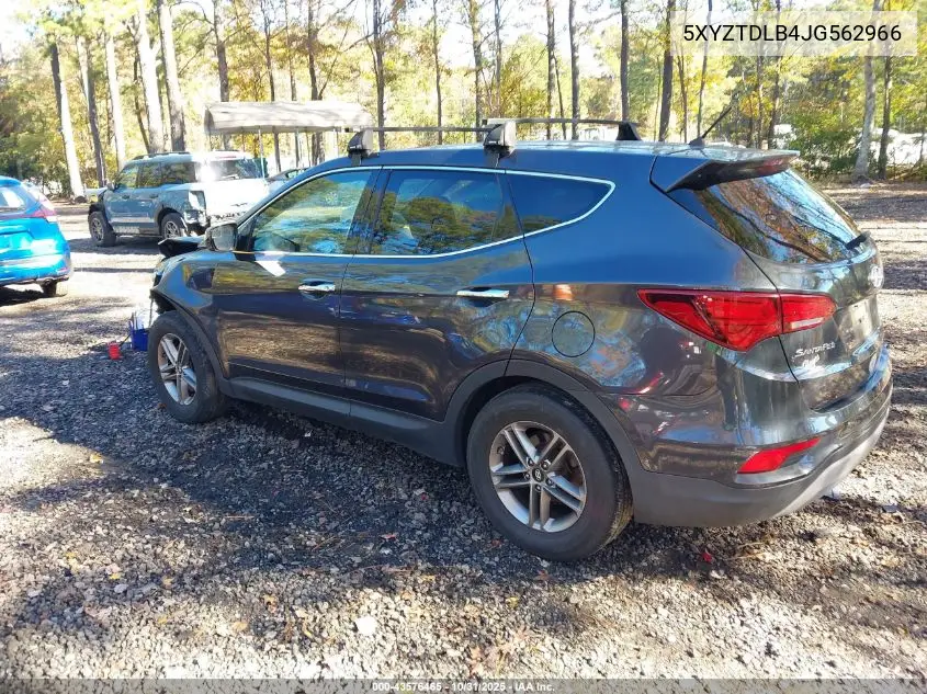 5XYZTDLB4JG562966 2018 Hyundai Santa Fe Sport 2.4L