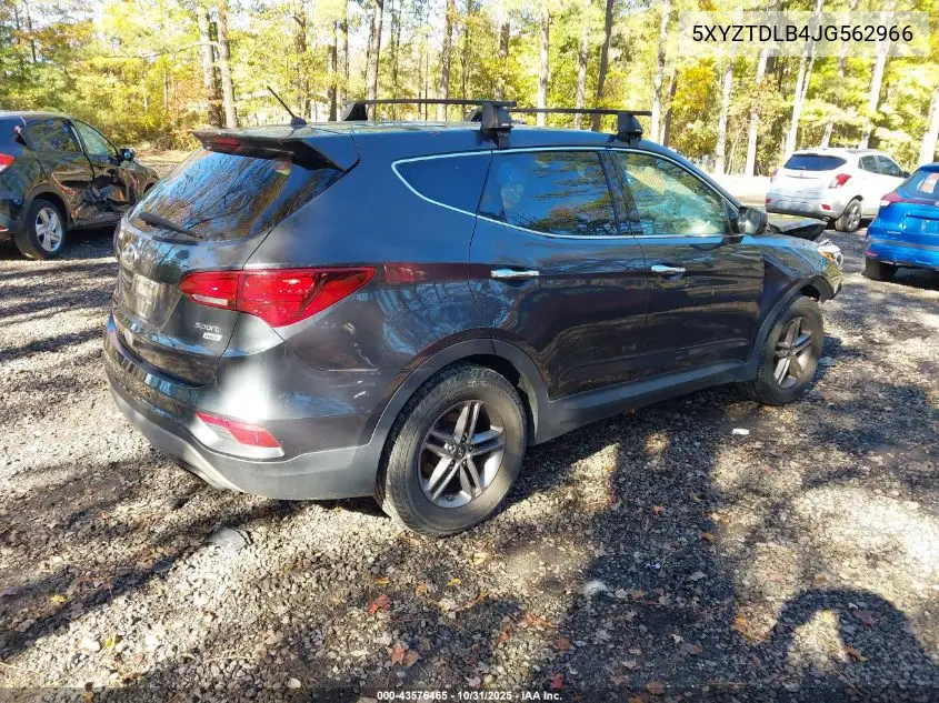 5XYZTDLB4JG562966 2018 Hyundai Santa Fe Sport 2.4L