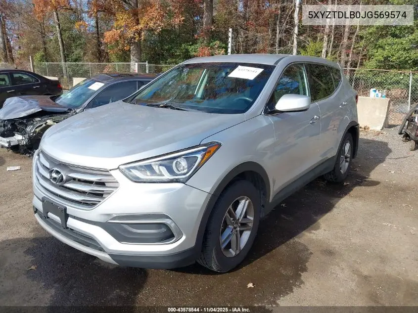 5XYZTDLB0JG569574 2018 Hyundai Santa Fe Sport 2.4L