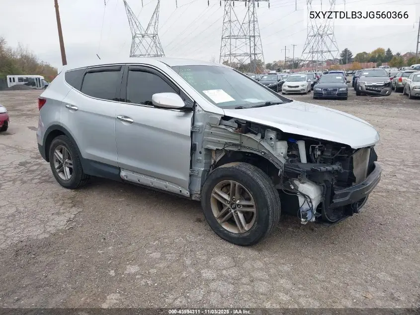 5XYZTDLB3JG560366 2018 Hyundai Santa Fe Sport 2.4L
