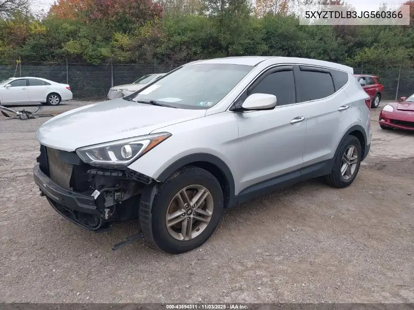 5XYZTDLB3JG560366 2018 Hyundai Santa Fe Sport 2.4L