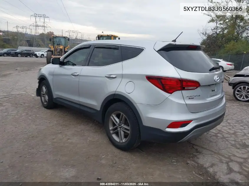 5XYZTDLB3JG560366 2018 Hyundai Santa Fe Sport 2.4L