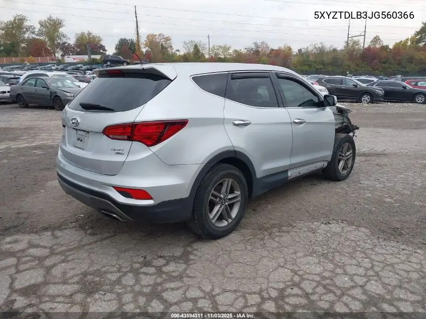 5XYZTDLB3JG560366 2018 Hyundai Santa Fe Sport 2.4L
