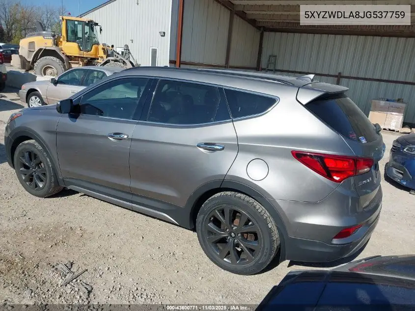 5XYZWDLA8JG537759 2018 Hyundai Santa Fe Sport 2.0T Ultimate