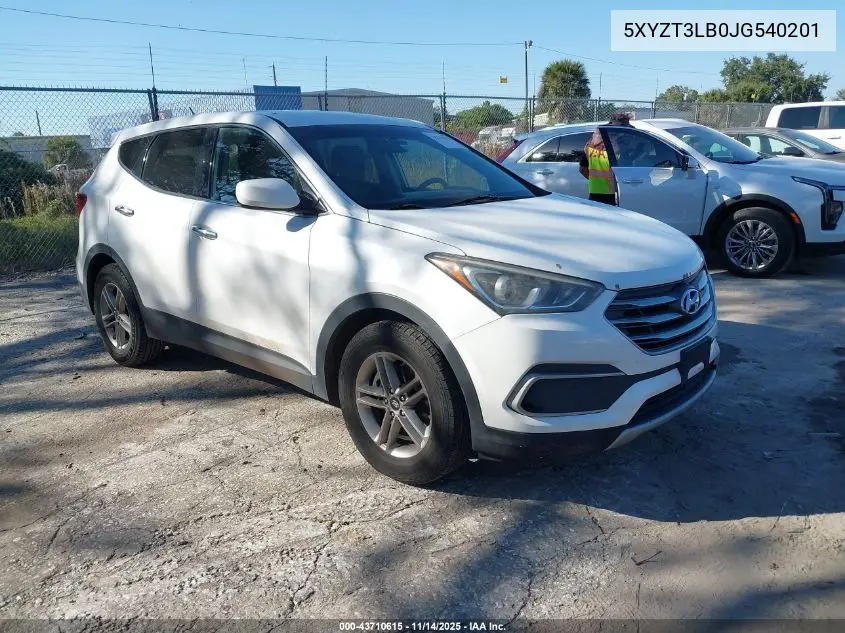 5XYZT3LB0JG540201 2018 Hyundai Santa Fe Sport 2.4L
