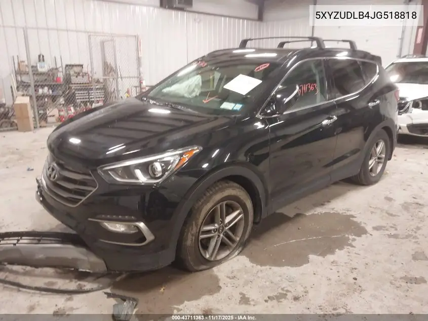 5XYZUDLB4JG518818 2018 Hyundai Santa Fe Sport 2.4L