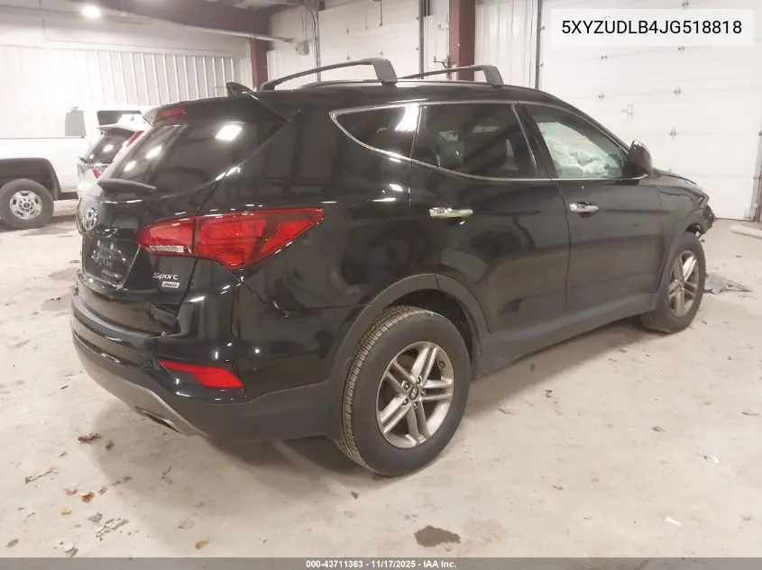5XYZUDLB4JG518818 2018 Hyundai Santa Fe Sport 2.4L