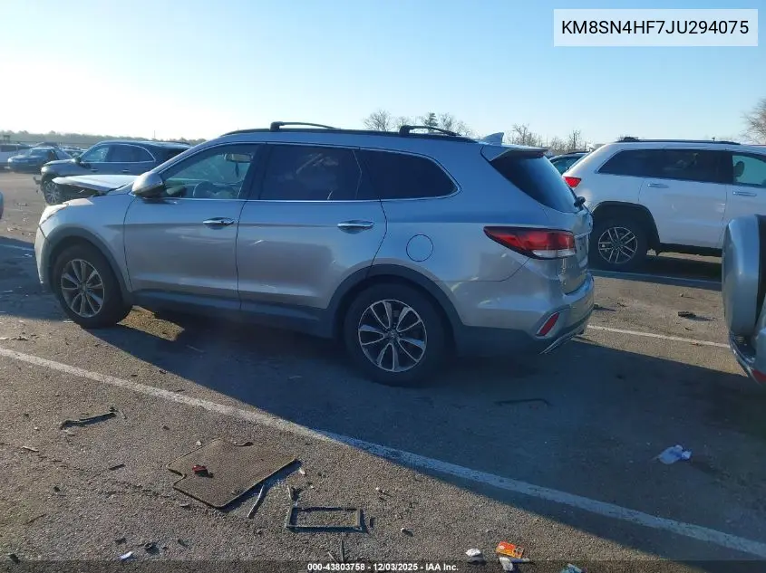 KM8SN4HF7JU294075 2018 Hyundai Santa Fe Se