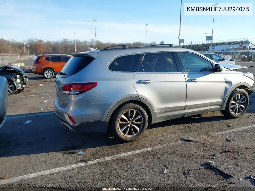 KM8SN4HF7JU294075 2018 Hyundai Santa Fe Se