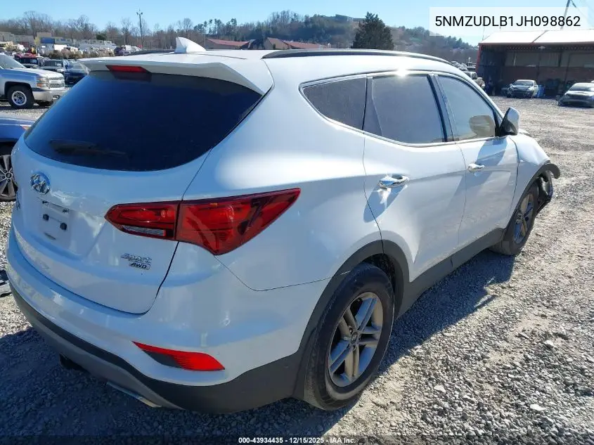 5NMZUDLB1JH098862 2018 Hyundai Santa Fe Sport 2.4L