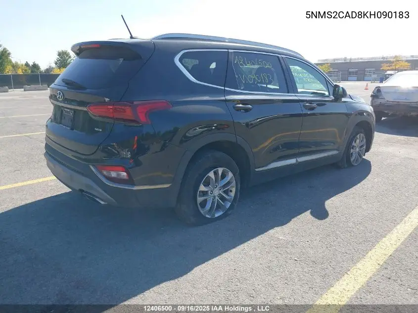 5NMS2CAD8KH090183 2019 Hyundai Santa Fe