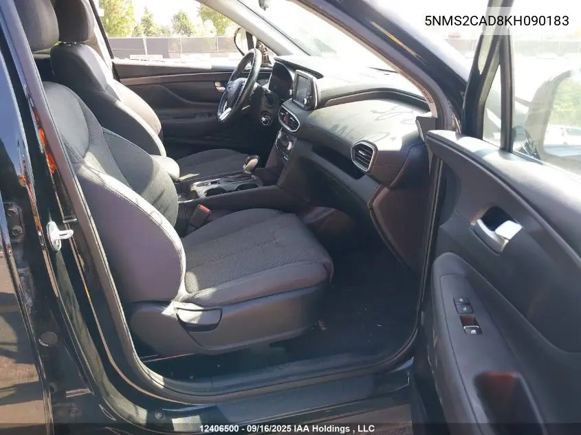 5NMS2CAD8KH090183 2019 Hyundai Santa Fe