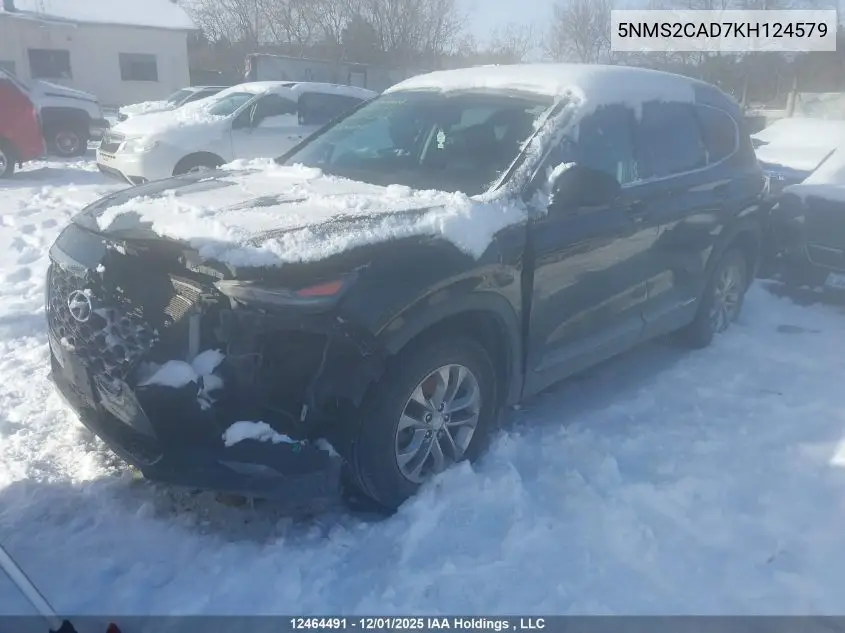 5NMS2CAD7KH124579 2019 Hyundai Santa Fe Se