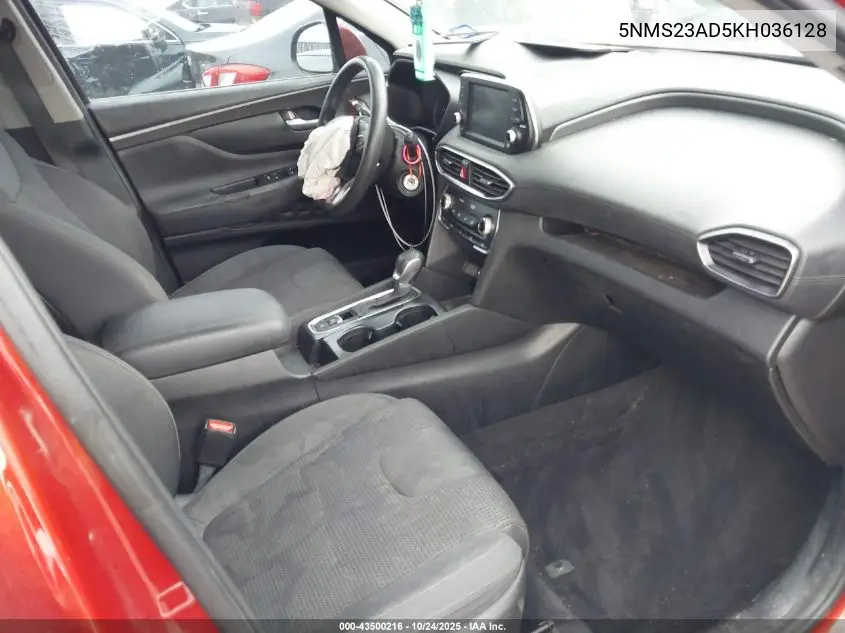 5NMS23AD5KH036128 2019 Hyundai Santa Fe Se