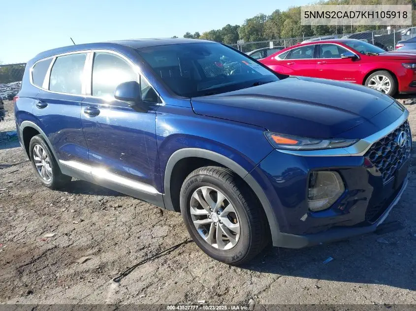 5NMS2CAD7KH105918 2019 Hyundai Santa Fe Se