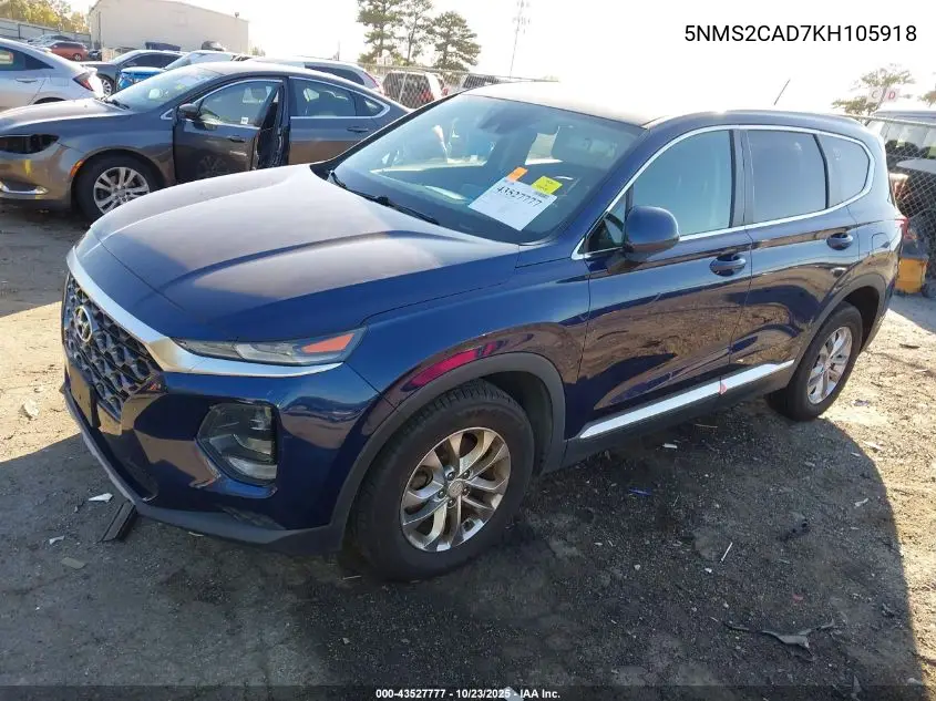 5NMS2CAD7KH105918 2019 Hyundai Santa Fe Se