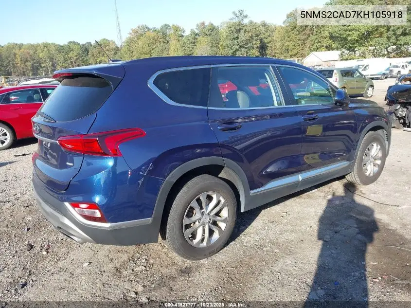 5NMS2CAD7KH105918 2019 Hyundai Santa Fe Se