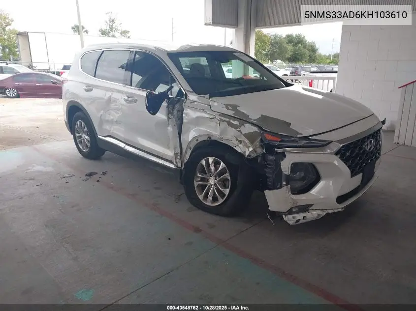 5NMS33AD6KH103610 2019 Hyundai Santa Fe Sel