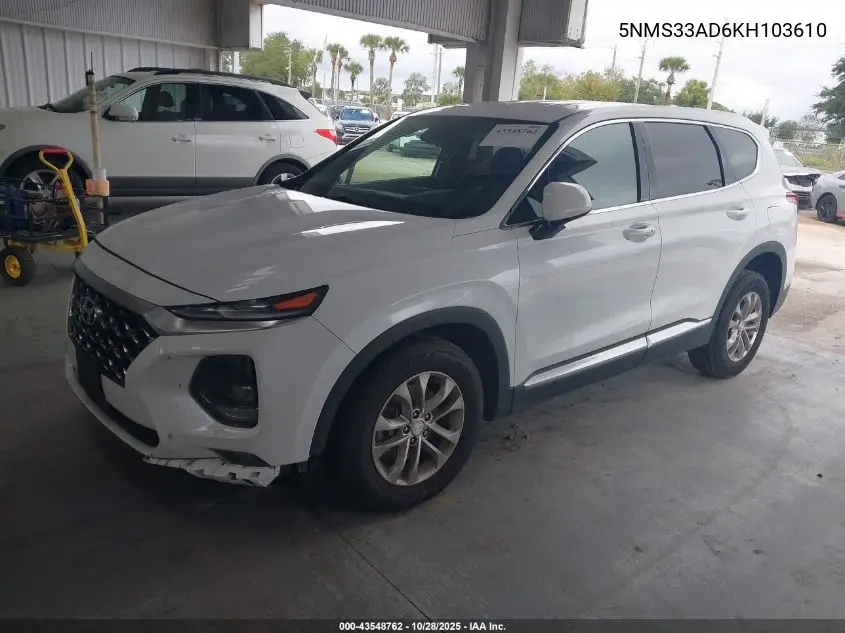 5NMS33AD6KH103610 2019 Hyundai Santa Fe Sel