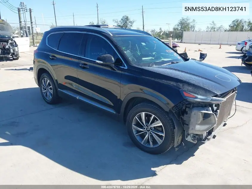 5NMS53AD8KH123741 2019 Hyundai Santa Fe Limited