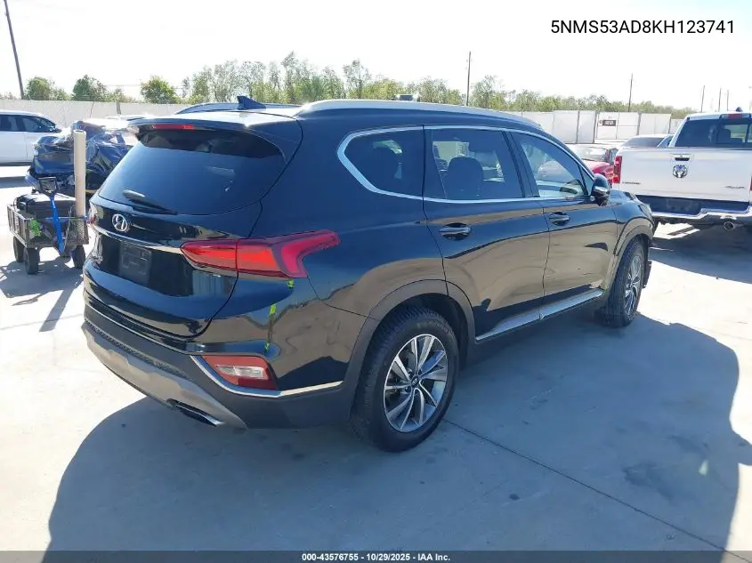 5NMS53AD8KH123741 2019 Hyundai Santa Fe Limited