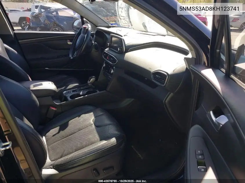 5NMS53AD8KH123741 2019 Hyundai Santa Fe Limited