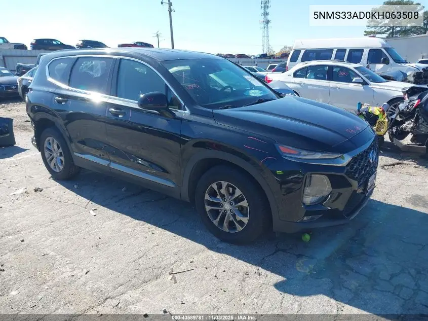 5NMS33AD0KH063508 2019 Hyundai Santa Fe Sel