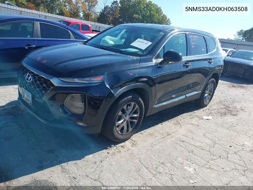 5NMS33AD0KH063508 2019 Hyundai Santa Fe Sel