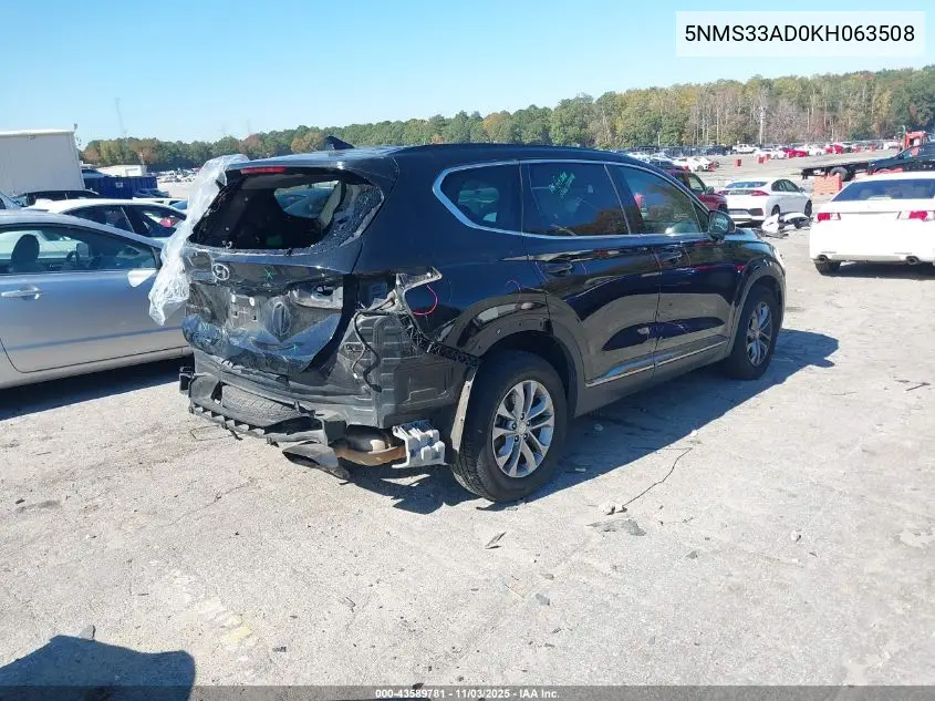 5NMS33AD0KH063508 2019 Hyundai Santa Fe Sel