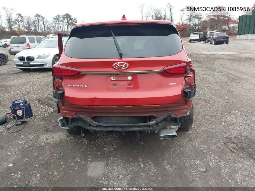 5NMS3CAD5KH085956 2019 Hyundai Santa Fe Sel