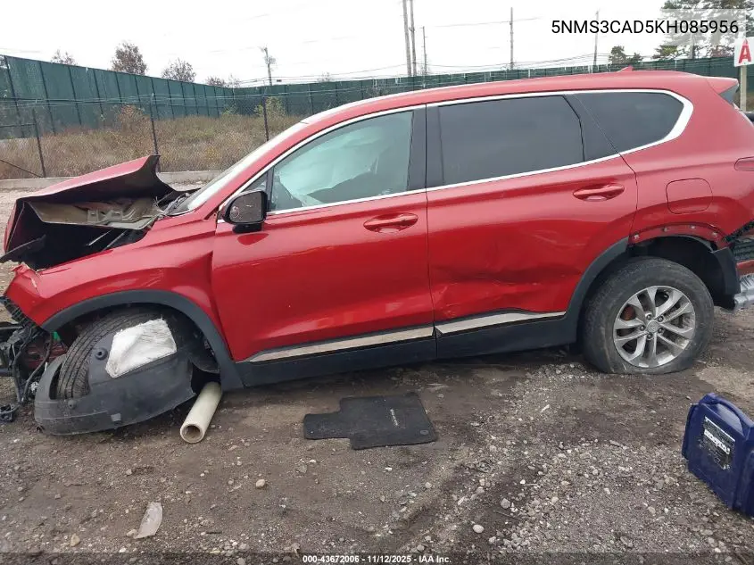 5NMS3CAD5KH085956 2019 Hyundai Santa Fe Sel