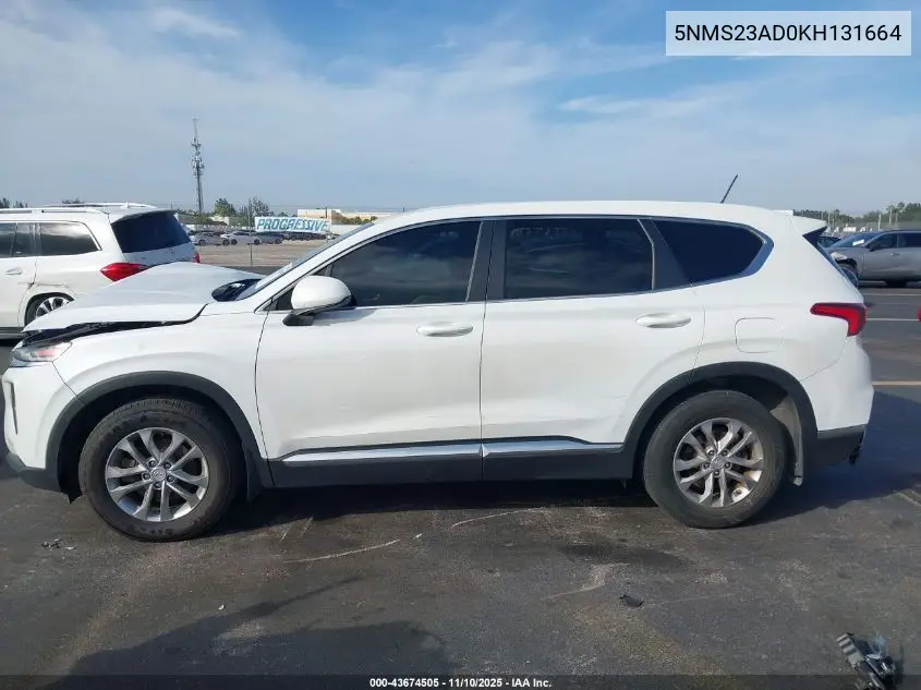 5NMS23AD0KH131664 2019 Hyundai Santa Fe Se