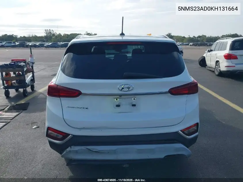5NMS23AD0KH131664 2019 Hyundai Santa Fe Se